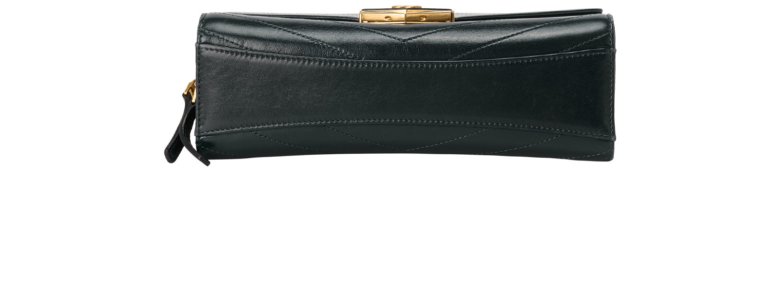 Chevron Medal Flap, &pound;1,600, Handbags, Blue, Leather, Top view